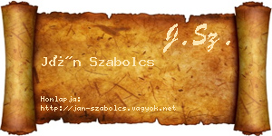 Ján Szabolcs névjegykártya