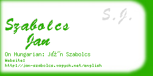 szabolcs jan business card